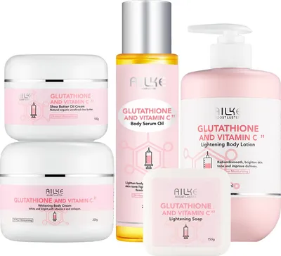 Image de Kit de soin de la peau, avantage glutathion, vitamine C éclaircissante, kit 5 en 1