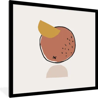 Produktbild von MuchoWow® Gerahmtes Poster Sommer - Kokosnuss - Weiß 40x40 cm - Poster mit Schwarzem Bilderrahmen Wandposter Rahmen Foto Bilder - Mit Rahmen - Wanddekoration Schlafzimmer