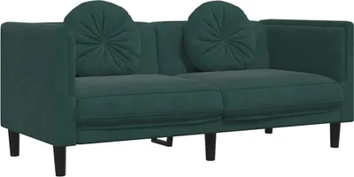 Zdjęcie produktu dla VidaXL 372634, Zielony, 2 siedz., Poliester, Poli drewno, Drewno, 1735 mm, 770 mm, 700 mm