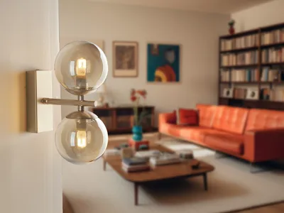 Produktbild von Eco Light Wandleuchte Neptun Messing/Champagner max. 28W G9 Kippschalter 2-flammig