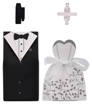 100 Hochzeits-Geschenkboxen, Braut & Bräutigam, Süssigkeitenboxen