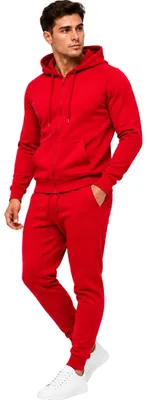 Produktbild von Herren Jogginganzug einfarbig 100% BW 586 Rot L