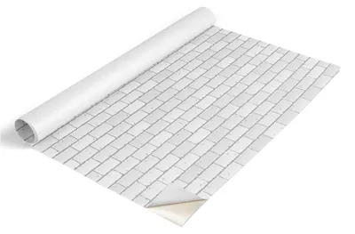 Produktbild von Tulup Möbelfolie - Klebefolie Möbel - Selbstklebende Folie 100x50 cm - Möbelfolie Schrank - Folie für Möbel - Möbelfolie Küche - Wasserdicht - Abwaschbar - Selbstklebend - Luftblasenfrei - Weißer Ziegelstein