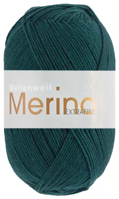 Produktbild von Lana Grossa MEILENWEIT 100 g MERINO EXTRAFINE weiche 4-fach Merino-Sockenwolle 420 m Farbe 2467 - Tiefseegrün