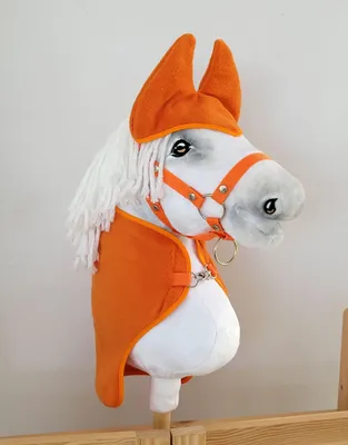 Produktbild von Hobby Horse A4-Set: Decke + Fliegenhüte - Orange