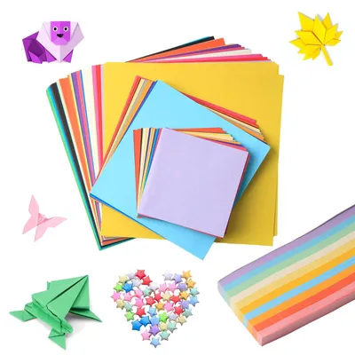 Origami-Papier-Set, 840 Teile, 20 Farben, 10/15/20 cm, doppelseitig