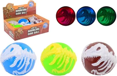 Produktbild von Johntoy leuchtender Dino-Hüpfball, 8 cm
