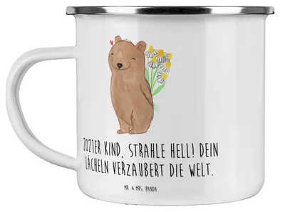 Produktbild von Mr. & Mrs. Panda Haferl 2021 Geburtstag - Weiß - Geschenk, Emaille Tasse, Happy Birthday, Jubiläum, Geburtsjahr, Pott, Geburtstagsgeschenk, becher, besonderes Kind, Alter