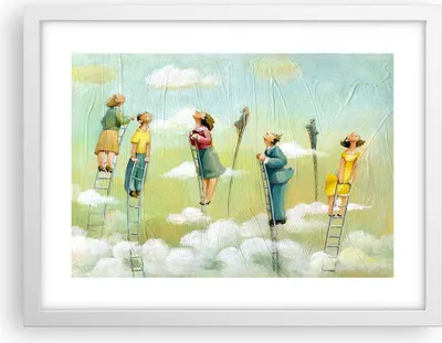 Produktbild von Gerahmtes Poster - Weißer Rahmen - Abstraktion modern - 40x30 cm - Wand Bild - Wanddeko - Wandbilder - Kunstposter - Wandposter - Bilderrahmen - Bilder - Kunstdruck - Wandbild - P2WAA40x30-3642