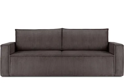 Obrázek produktu pro Rozkládací pohovka Konsimo s funkcí spaní s područkami "NAPI", hnědá, manšestrová tkanina, Loft, 228x89x101 cm