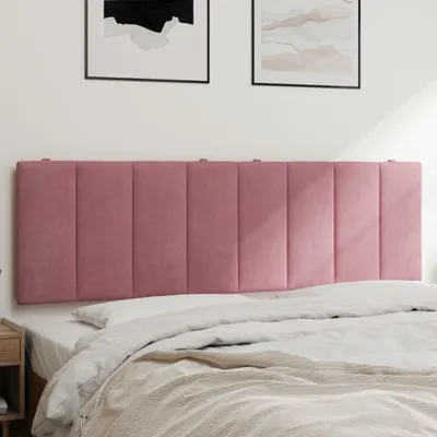 Produktbild von "2026 Promotion" Kopfteil moderne --Kissen "Hanko" Rosa 160 cm Samt - Bettkopfteil CC22750