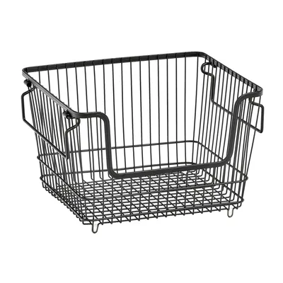 Produktbild von ZELLER PRESENT Vorratskorb stapelbar 33x27x21,5cm Metall schwarz