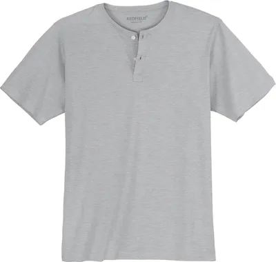 Produktbild von Redfield XXL T-Shirt grau melange Knopfleiste