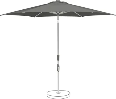 Produktbild von Suncomfort by Glatz  Sonnenschirm Mittelstockschirm Slide, Ø 300cm , rund, Farbe Anthrazit - Stone grey