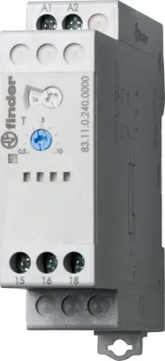 Image de Finder Relais temporisé industriel 83.11.0.240.0000 24 - 240 V DC/AC 1 inverseur 16 A Max. 400 V/AC (83.11.0.240.0000)