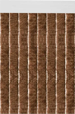 Obrázok produktu pre Fleecová záclona 80x185 cm v jednoduchých pruhoch hnedej farby, mnoho farieb