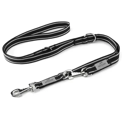 Produktbild von BedDog Hundeleine WILLY verstellbar in 3 Längen Führleine, Laufleine,3m/25mm,schwarz/neon