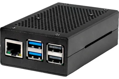 Produktbild von Aluminiumgehäuse für Raspberry Pi 5 (schwarz)