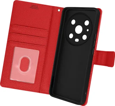Image de Housse en similicuir avec porte-cartes Honor Magic4 Pro - Rouge