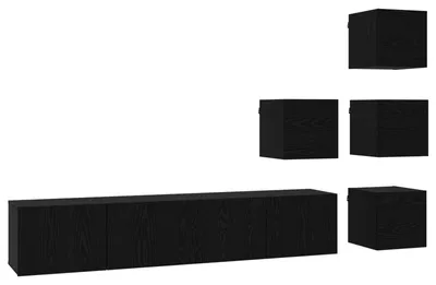 Produktbild von TV-Schrankset 6 pcs 80 x 30 x 30 cm Schwarze Eiche