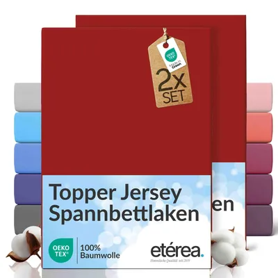 Produktbild von etérea Jersey Spannbettlaken Baumwolle 200x200 - 200x220 cm