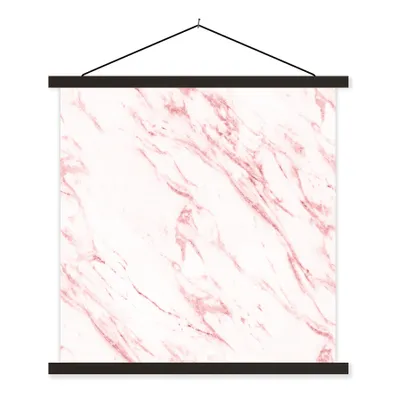 Produktbild von MuchoWow® Textilposter Marmor - Luxus - Rosa 90x90 cm mit schwarzem Rahmen - Magnetisches