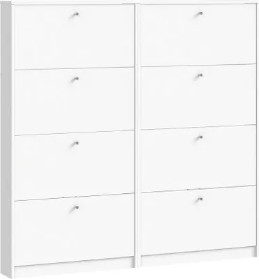 Produktbild von Escape Schuhschrank mit 8 Klappen Breite 150 cm, Höhe 148 cm weiss.
