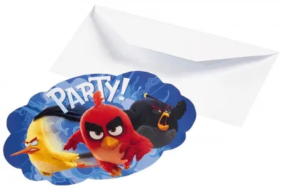Obrázok produktu pre 8 pozývacích kariet Angry Birds Movie