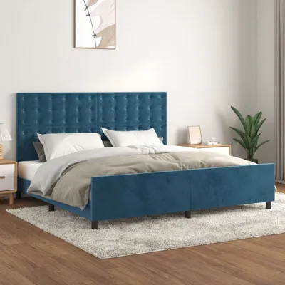 Obrázek produktu pro Maison Exclusive - Postel bez matrace tmavě modrá 200x200 cm samet