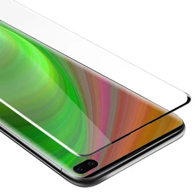 Immagine prodotto di Cadorabo pellicola blindata per Samsung Galaxy S10 PLUS pellicola protettiva in nero a schermo intero vetro temperato di protezione del display