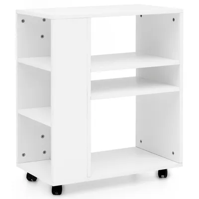Immagine prodotto di Scaffale WL5.694 Bianco 60 x 75 x 35 cm Carrello per scaffali con rotelle