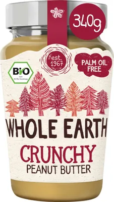Whole Earth Bio Peanut Butter Crunchy Erdnussbutter Packung 340g
