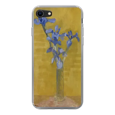 Produktbild von MuchoWow® Handyhülle Schutzhülle Hülle für iPhone 7 Schwertlilien - Piet Mondrian - Alte Meister Silikon Softcase Handy Hülle - Kartenhalter
