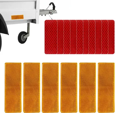 Productafbeelding van Reflectorset - 6 oranje reflectoren en 10 rode reflectiestickers