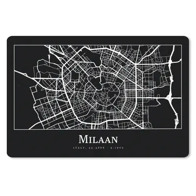 Produktbild von MuchoWow® Schreibtischunterlage Mailand - Karte - Stadtplan 60x40 cm - XXL Mauspad - Großes Mauspad