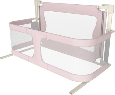 Produktbild von Bettschutzgitter für Kleinkinder - höhenverstellbares Bettgitter in Rosa, 120 x 50 x 105 cm