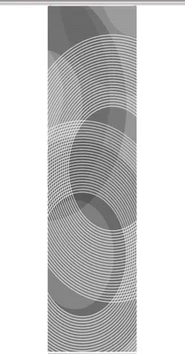 Produktbild von HOME in green AFONSO Schiebegardine  recyceltes Polyester, 245x60 cm, Kreismotiv