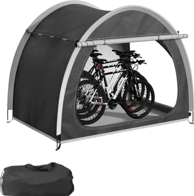 Produktbild von Fahrradlagerzelt, wasserdichtes Design, einfache Montage, schwarz