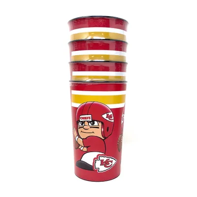 Produktbild von NFL Kansas City Chiefs Partybecher Trinkbecher Set 4-Stück Becher Cup 525ml