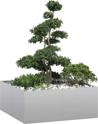 Immagine prodotto di Maison Exclusive - Vaso da fiori 100x100x40 cm in acciaio zincato