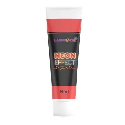 Produktbild von Gel-Lebensmittelfarbe mit Neon-Effekt Neon-Rot, 30g – Intensiv & mischbar für Fondant, Marzipan, Cremes & mehr