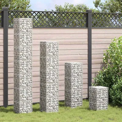 Obrázek produktu pro vidaXL Gabionové vyvýšené záhony 4 ks 30x30x50/100/150/200 cm železo
