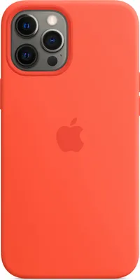 Produktbild von Apple Hülle für Apple iPhone 12 Pro Max Smartphone - Orange - Seidig, Softtouch - Kratzfest, Sturzsicher - Silikon, MicroFiber