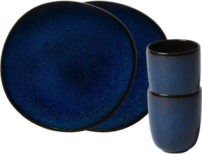 Produktbild von like. by Villeroy & Boch Lave bleu Frühstücks-Set 4-teilig