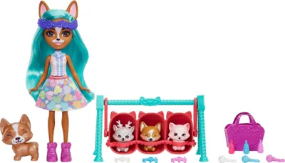 Produktbild von Enchantimals Baby Best Friends HLK86, Modepuppe, Weiblich, 4 Jahr(e), Junge/Mädchen, 65 mm, Mehrfarbig