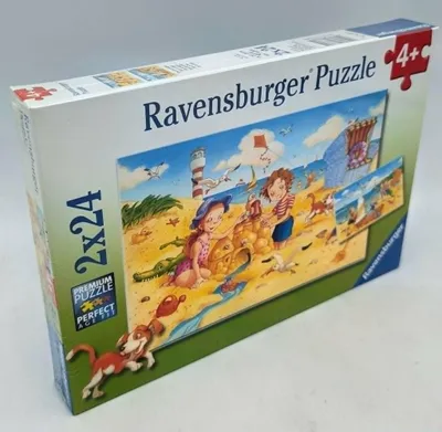 Produktbild von Ravensburger 08880 Strandvergnügen 2 x 24 Teile Puzzle Kinderpuzzle