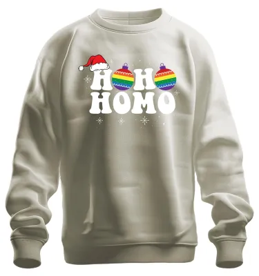 Produktbild von Ho Ho Homo LGBTQ Weihnachtsoutfit - Weihnachten Sweatshirt Pullover, Natur, XL