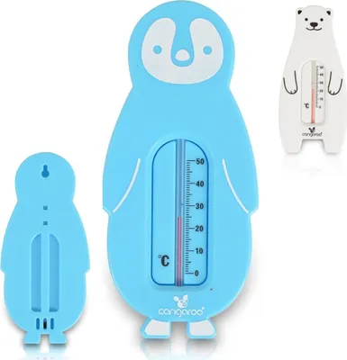 Produktbild von Cangaroo Wasserthermometer Badethermometer, Messbereich 10 bis 50°C, bruchsicher blau