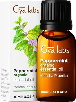 Produktbild von Gya Labs Reines Bio-Pfefferminzöl für das Haarwachstum – 100% therapeutische Minzöle – Hochwertiges natürliches Bio-Pfefferminzöl