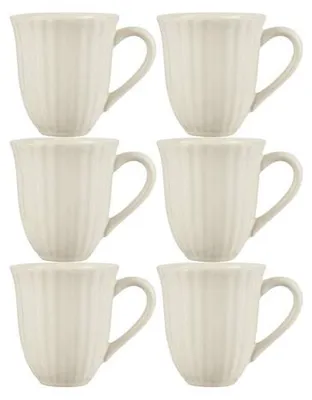 Produktbild von 6er Set Becher, Tassen MYNTE Butter Cream cremeweiß 300ml Steingut Ib Laursen